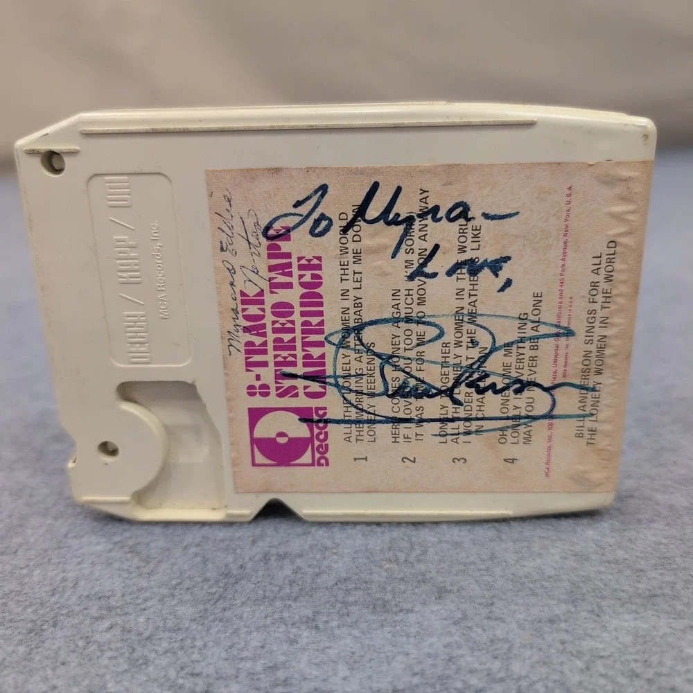 Signed Bill Anderson Sings For All The Lonely Women In The World 8 Track Tape - Picture 2 of 2